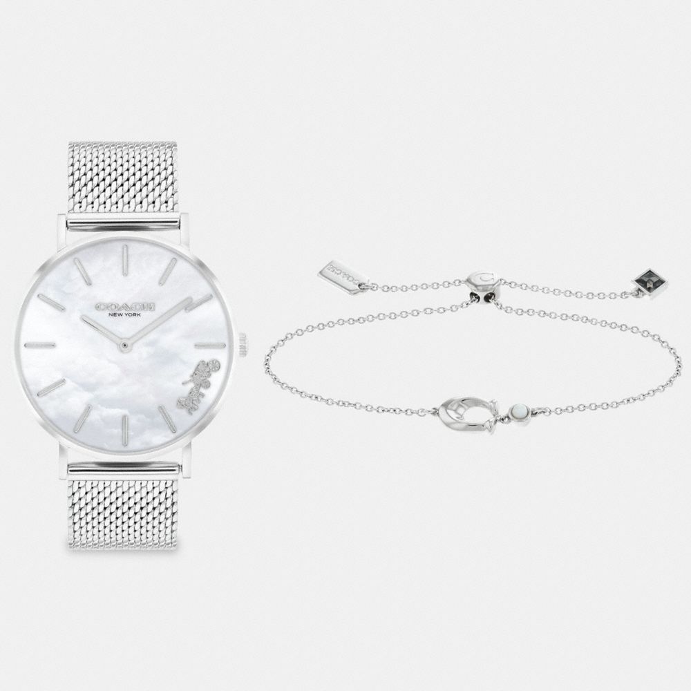 Coach perry watch discount silver