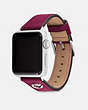 COACH®,APPLE WATCH® STRAP, 38MM, 40MM AND 41MM,Leather,Pink,Angle View