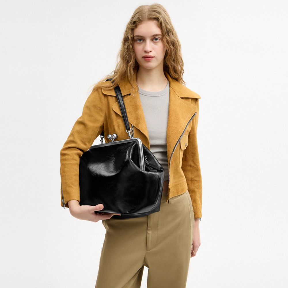 COACH®,Large Kisslock Frame Bag,,Detail View