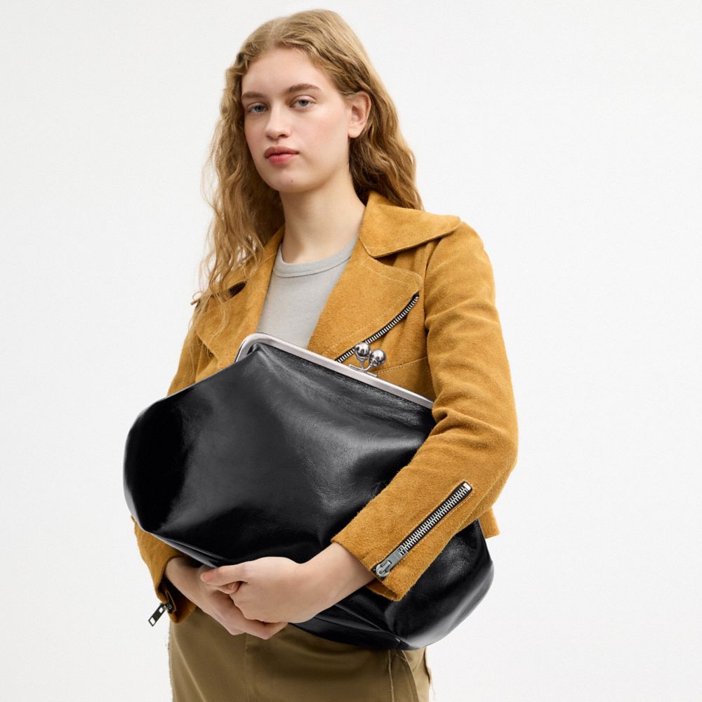 COACH®,Large Kisslock Frame Bag,,Detail View