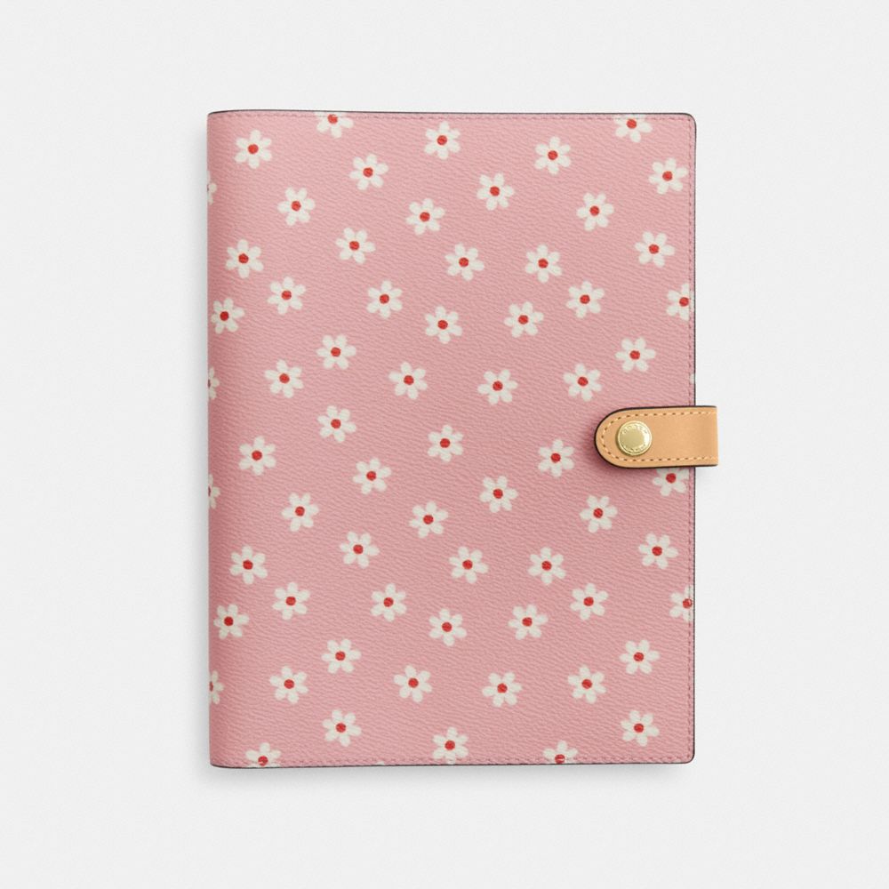 COACH®,Notebook With Floral Print,,Front View