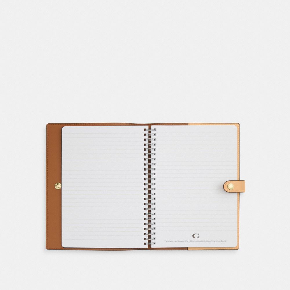 COACH®,Notebook With Floral Print,,Inside View,Top View