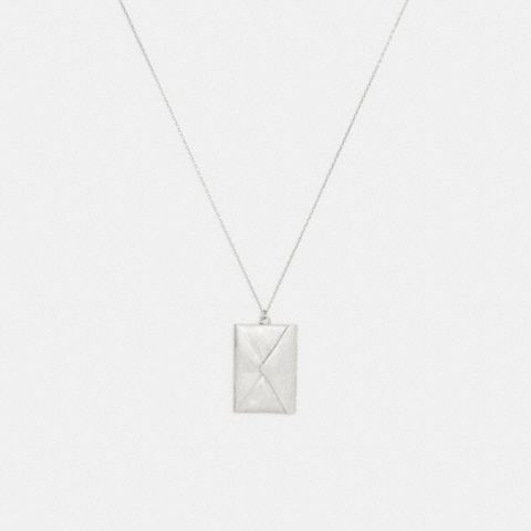 Coach Envelope Pendant Long Necklace