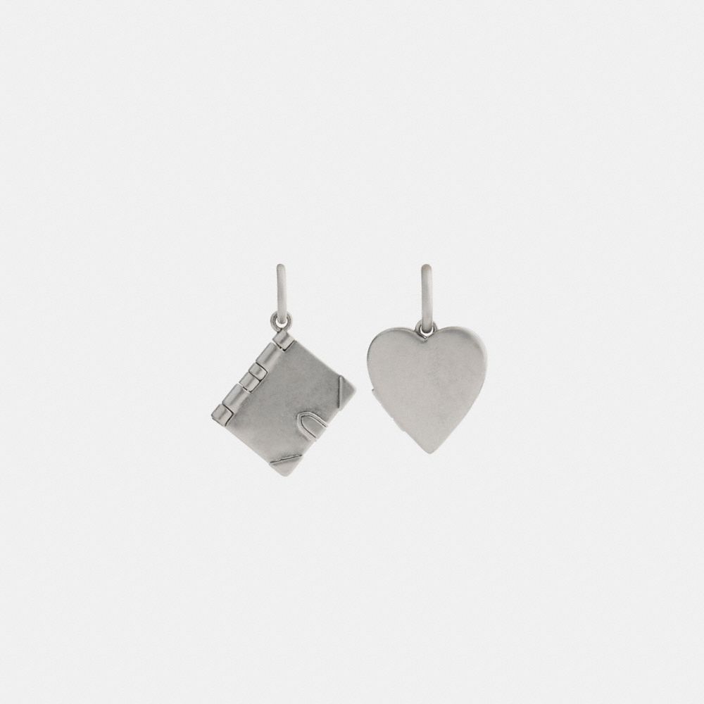 Coach Heart Locket And Book Mismatch Earrings — фото 2