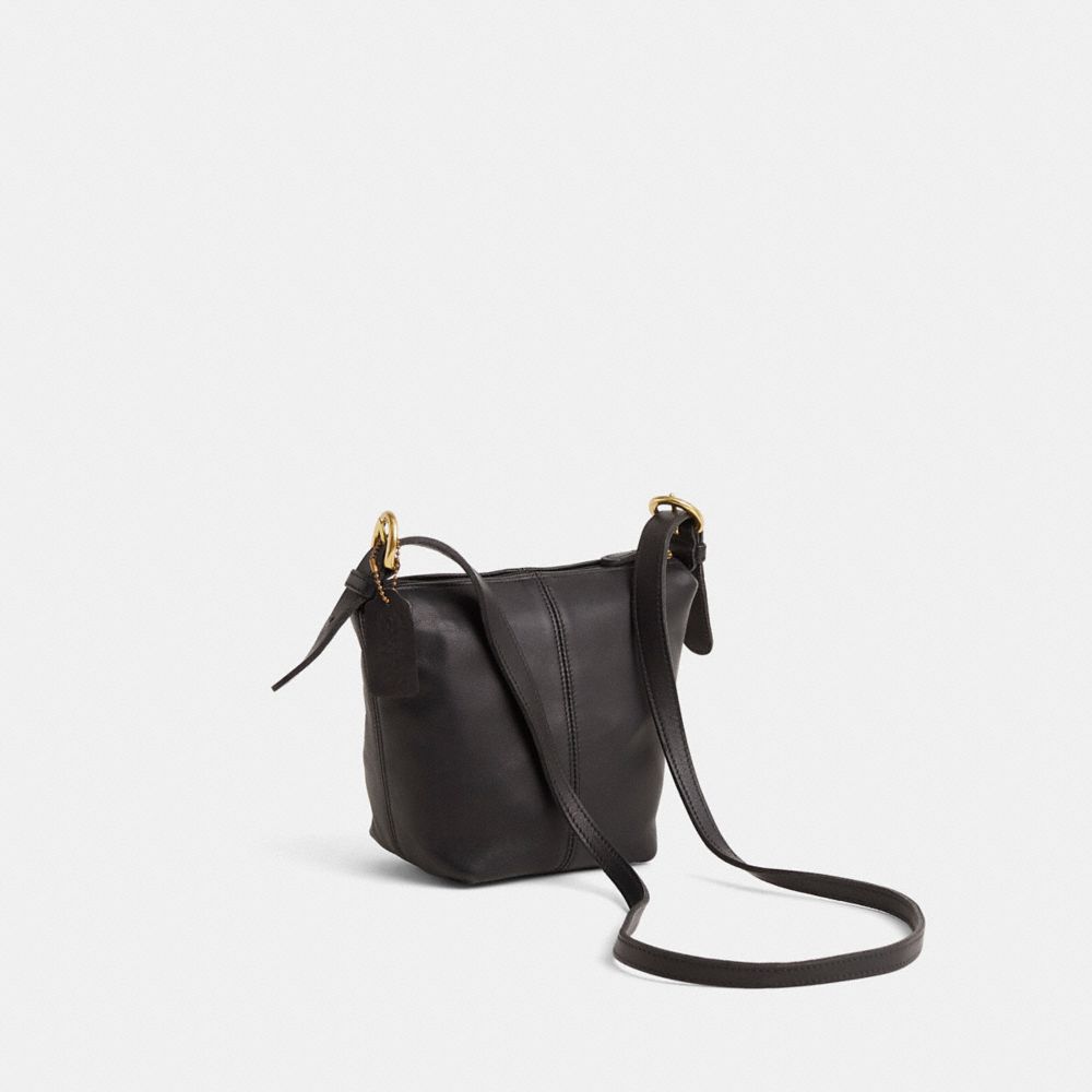 COACH®,Vintage Small Bucket Crossbody Bag,Black,Angle View