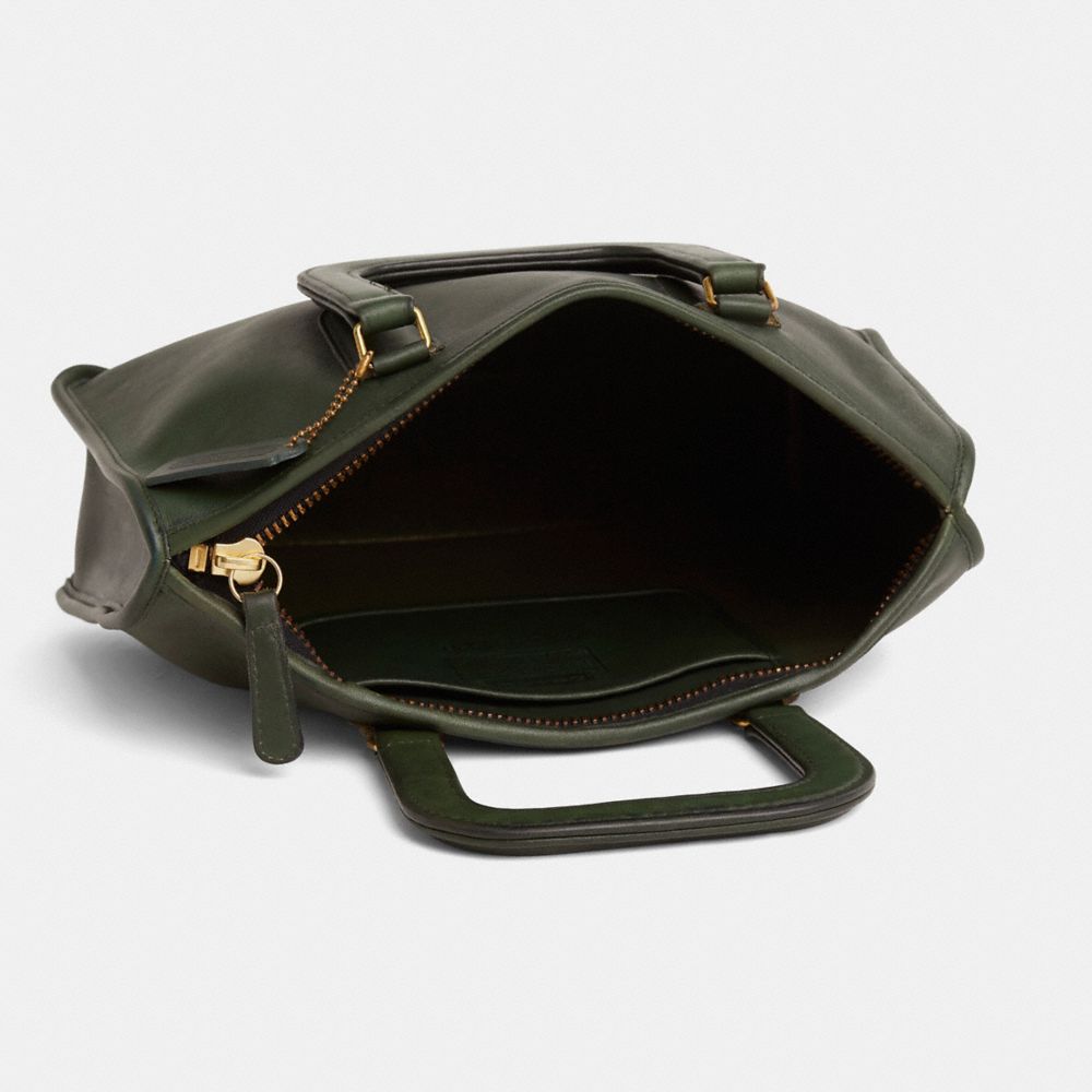 COACH®,Vintage Slim Satchel,Green,Inside View,Top View
