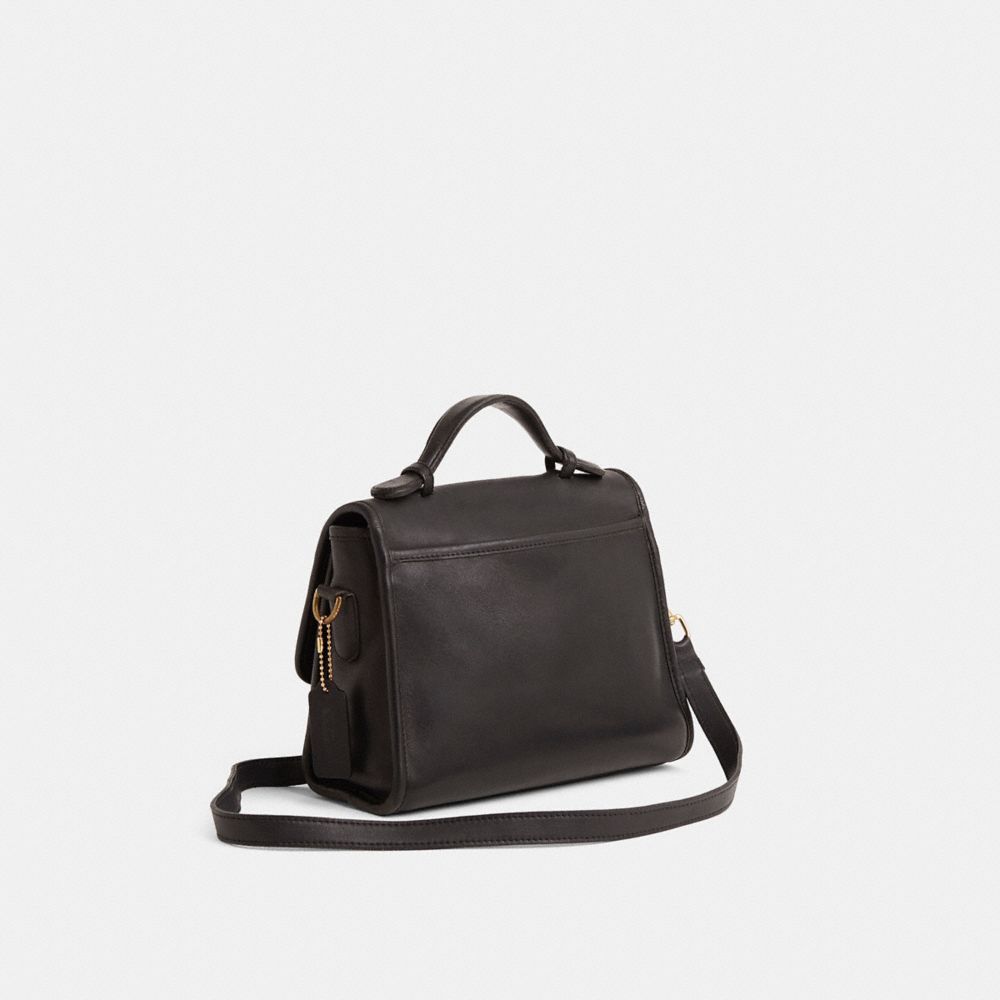 COACH®,Vintage Court Bag,Black,Angle View