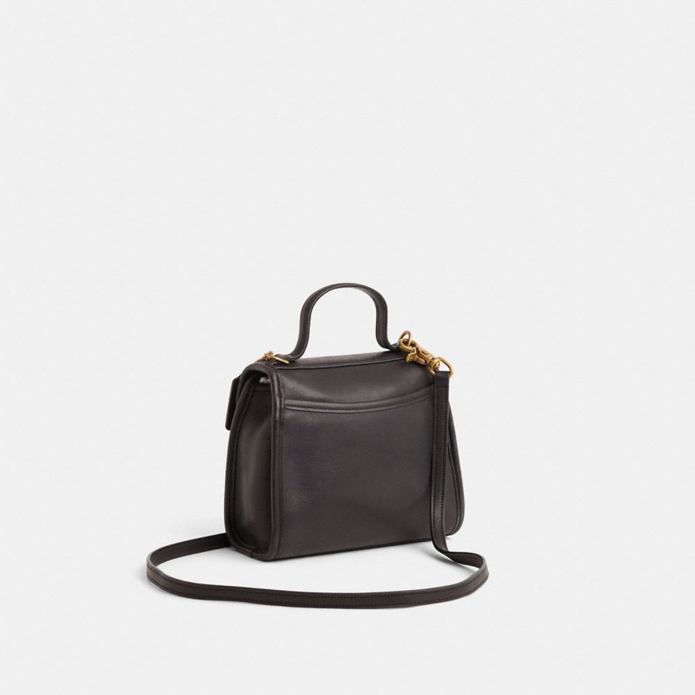 COACH®,Vintage Regina Bag,Black,Angle View