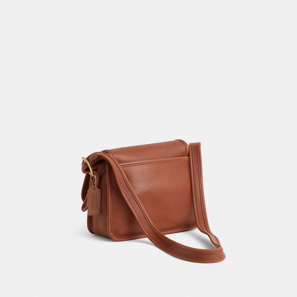 COACH®,Vintage Rambler's Legacy Bag,Brown,Angle View