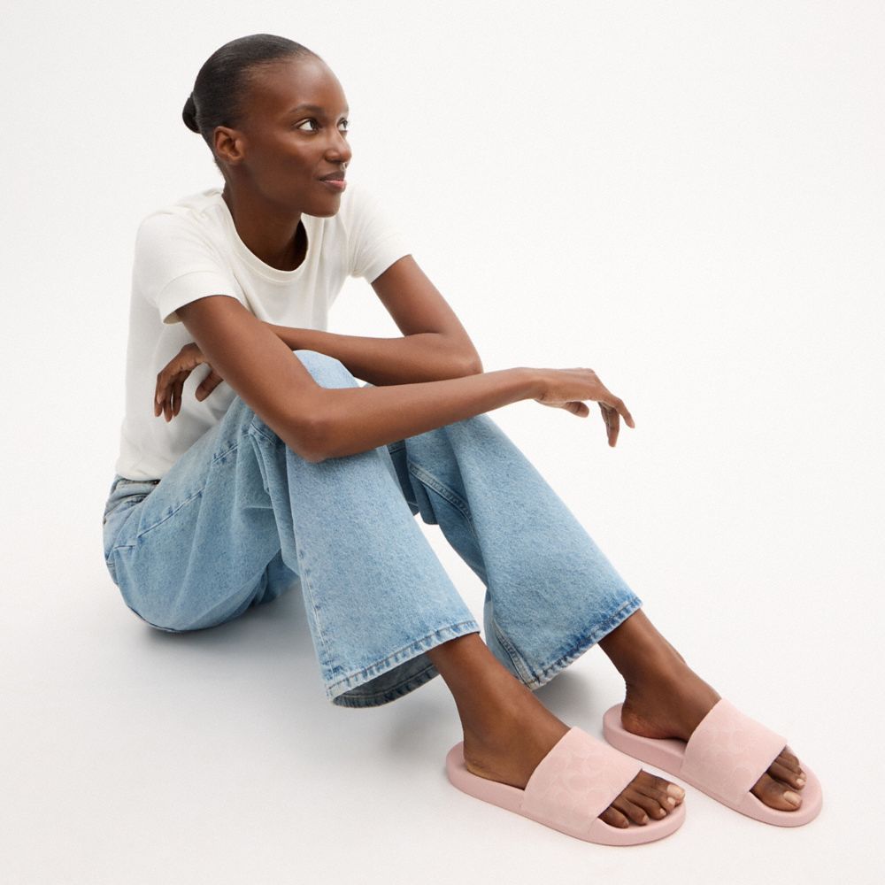 Женские сандалии Coach Udele Sport Slide In Signature Denim — фото 4
