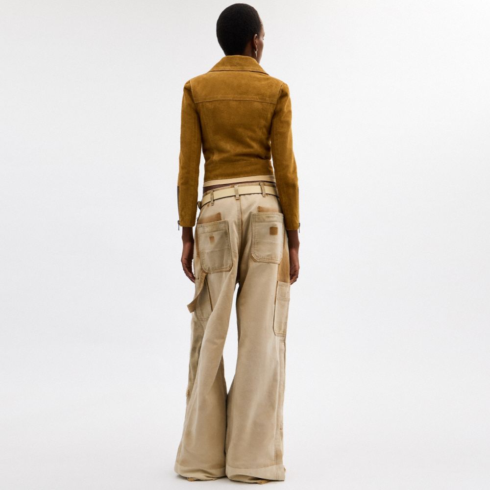 COACH®,Buy Now Asymmetrical Suede Jacket,,Scale View