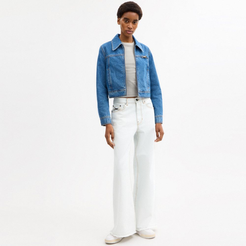 COACH®,Denim Workwear Pants In Organic Cotton,,Scale View