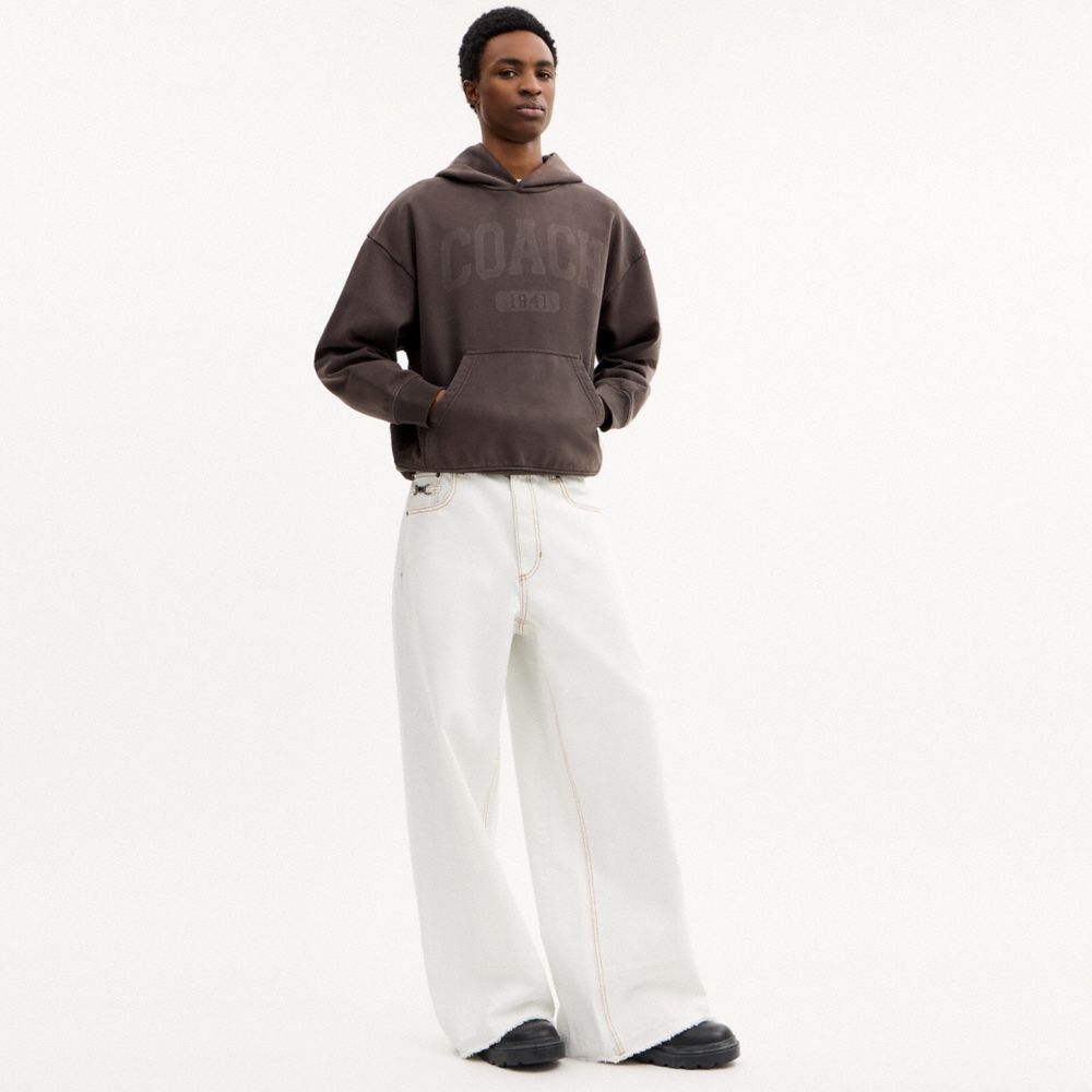 COACH®,Baggy Denim Pants In Organic Cotton,,Scale View