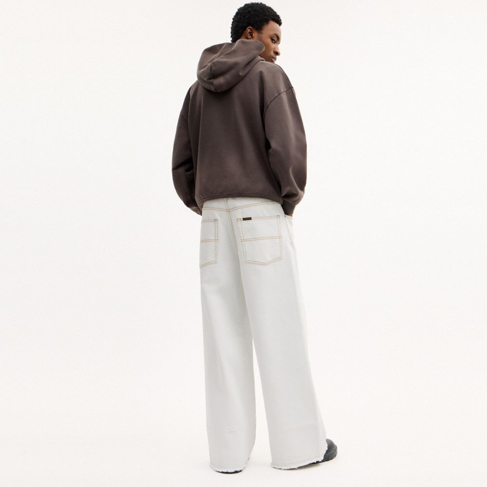 COACH®,Baggy Denim Pants In Organic Cotton,,Scale View