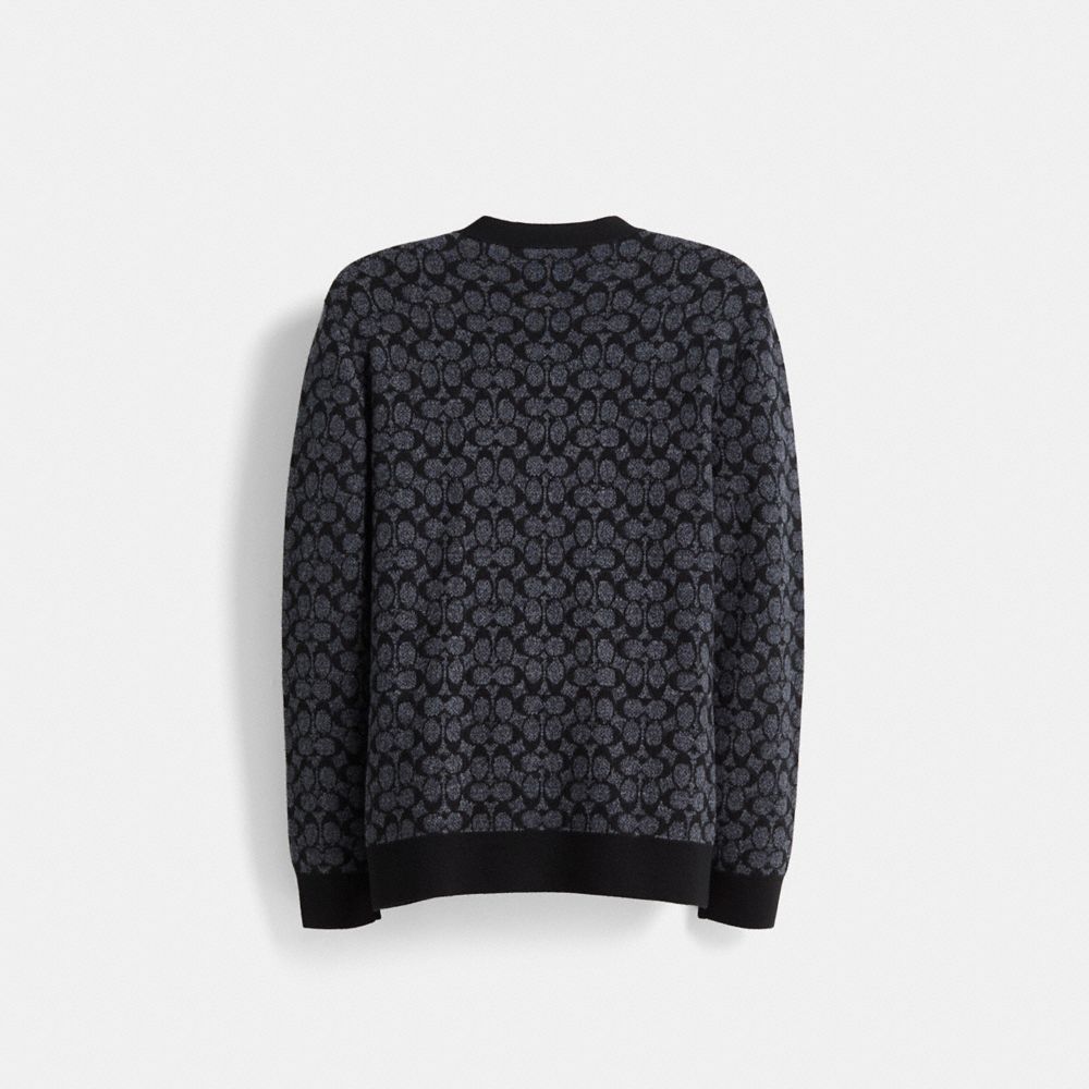 COACH®,Restored Rexy Cardigan Sweater,,Back View