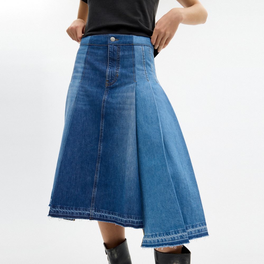 Coach Maxi Denim Skirt In Organic Cotton — фото 4