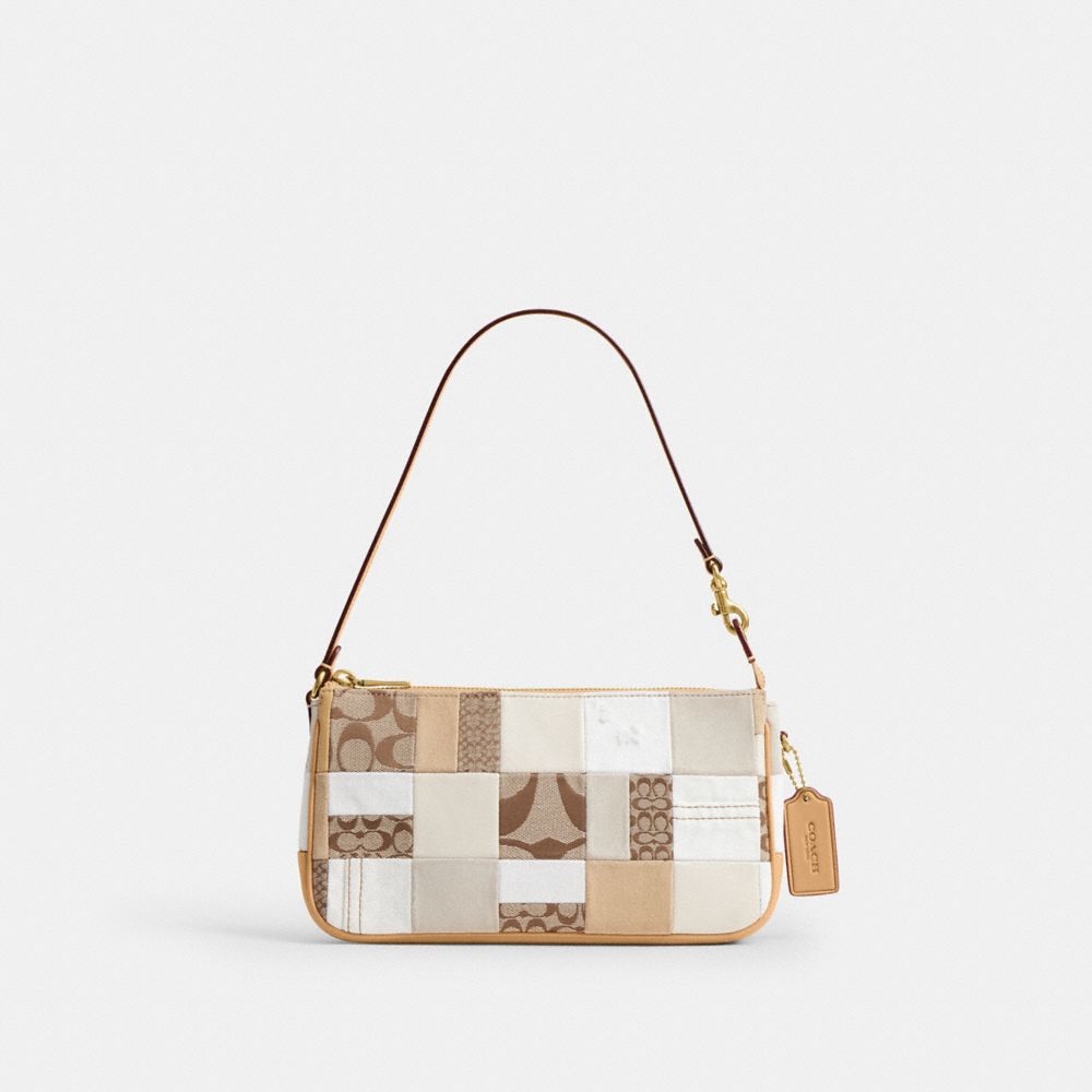 COACH®,Plaza Bag 25 With Patchwork,,Front View