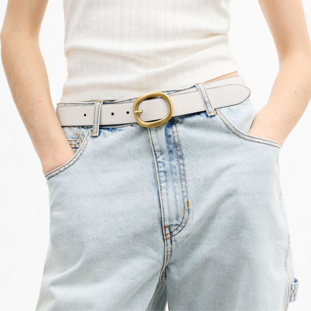 Женские ремни Coach Oval Buckle Belt, 32 Mm — фото 3