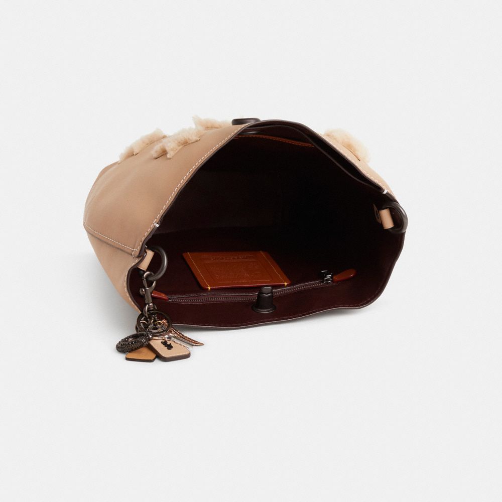 COACH®,Upcrafted Duffle Shoulder Bag,,Inside View,Top View