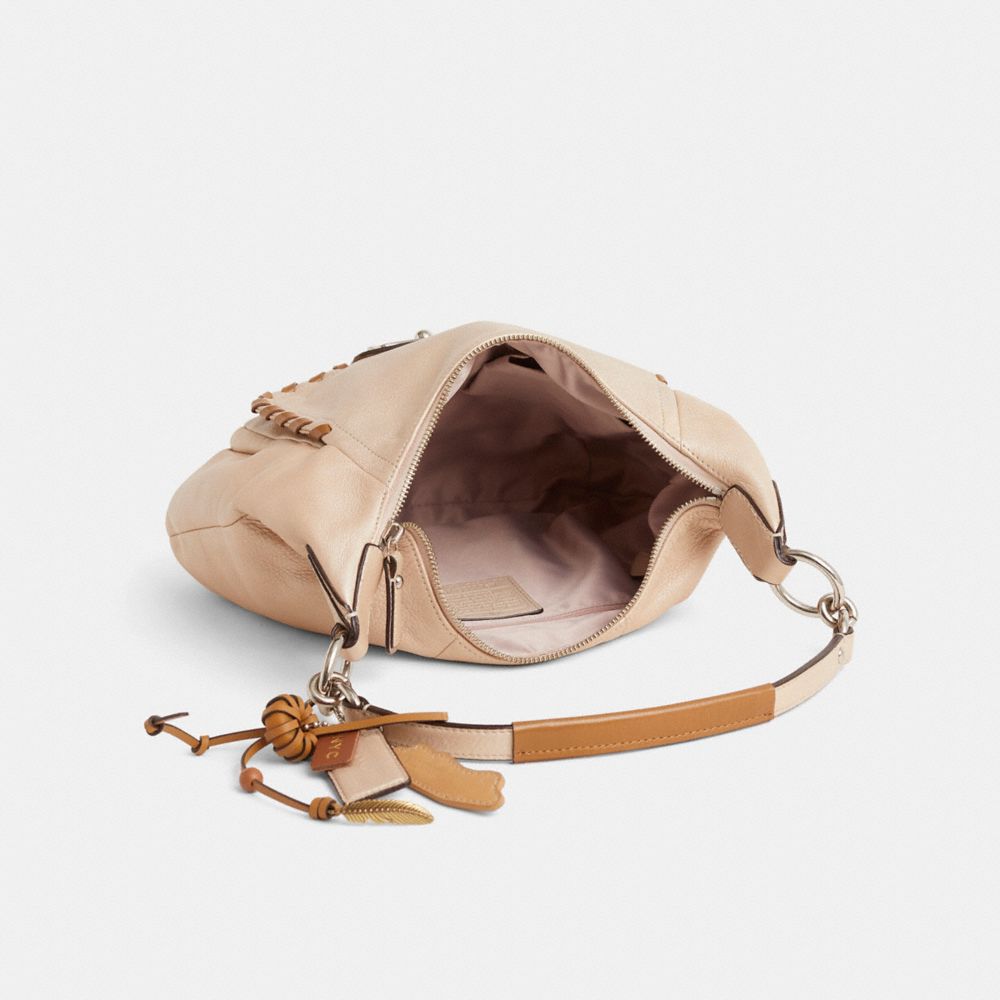 COACH®,Upcrafted Kristin Metallic Hobo,,Inside View,Top View