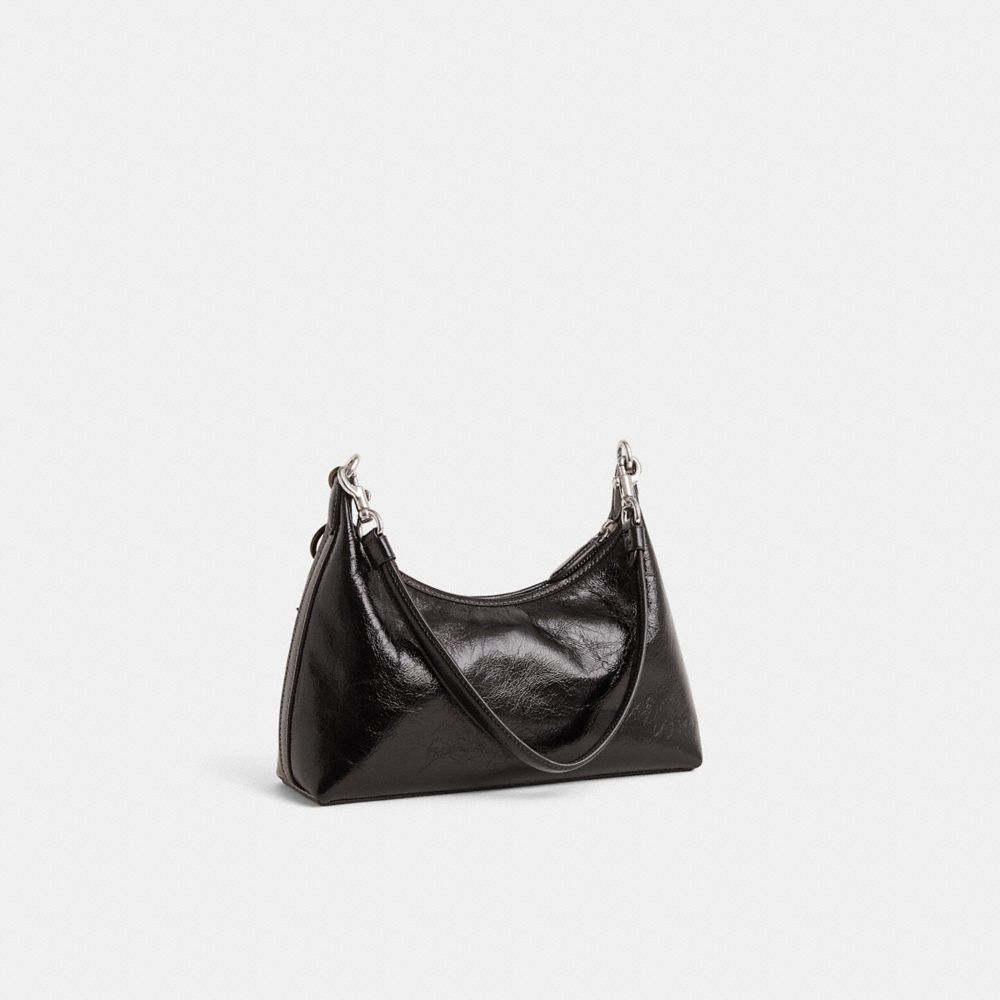 COACH®,Upcrafted Juliet Shoulder Bag 25,Black,Angle View