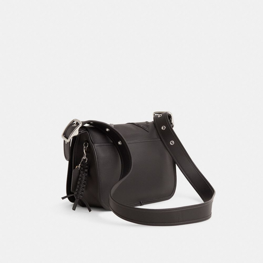 COACH®,Upcrafted Patricia Legacy Bag,Black,Angle View