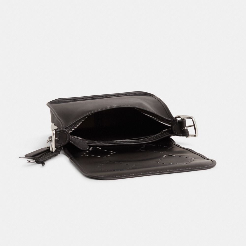 COACH®,Upcrafted Patricia Legacy Bag,Black,Inside View,Top View