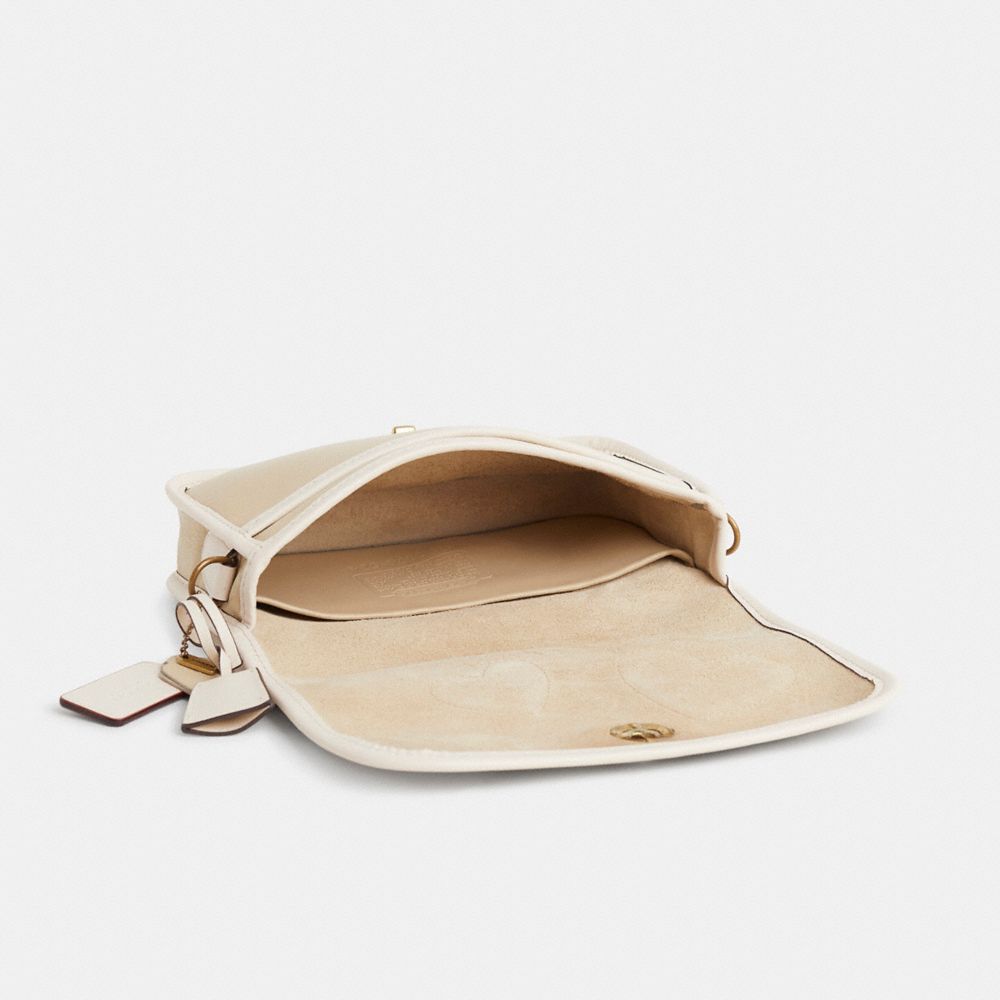 COACH®,Upcrafted Vintage Pocket Purse,Cream,Inside View,Top View
