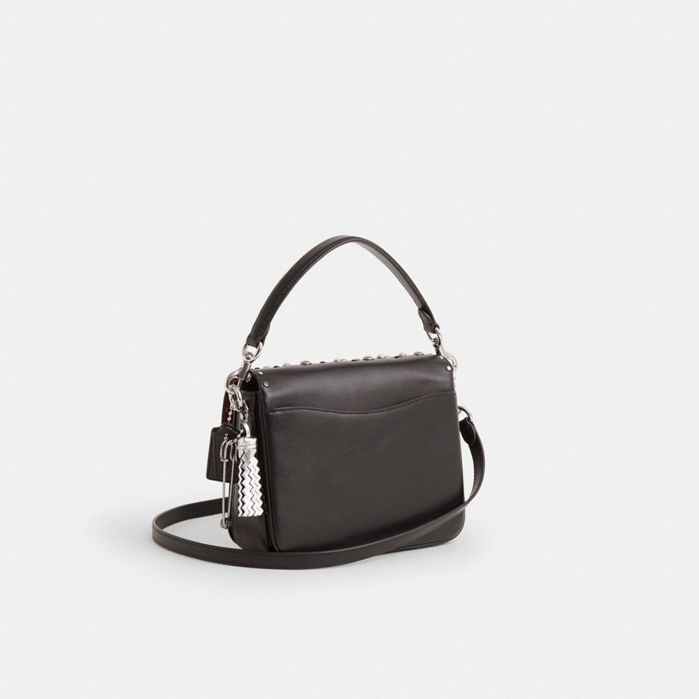 COACH®,Upcrafted Cassie Crossbody Bag 19 With Rivets,Black,Angle View