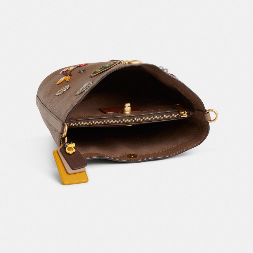 COACH®,Upcrafted Willow Soft Bucket Bag,,Inside View,Top View