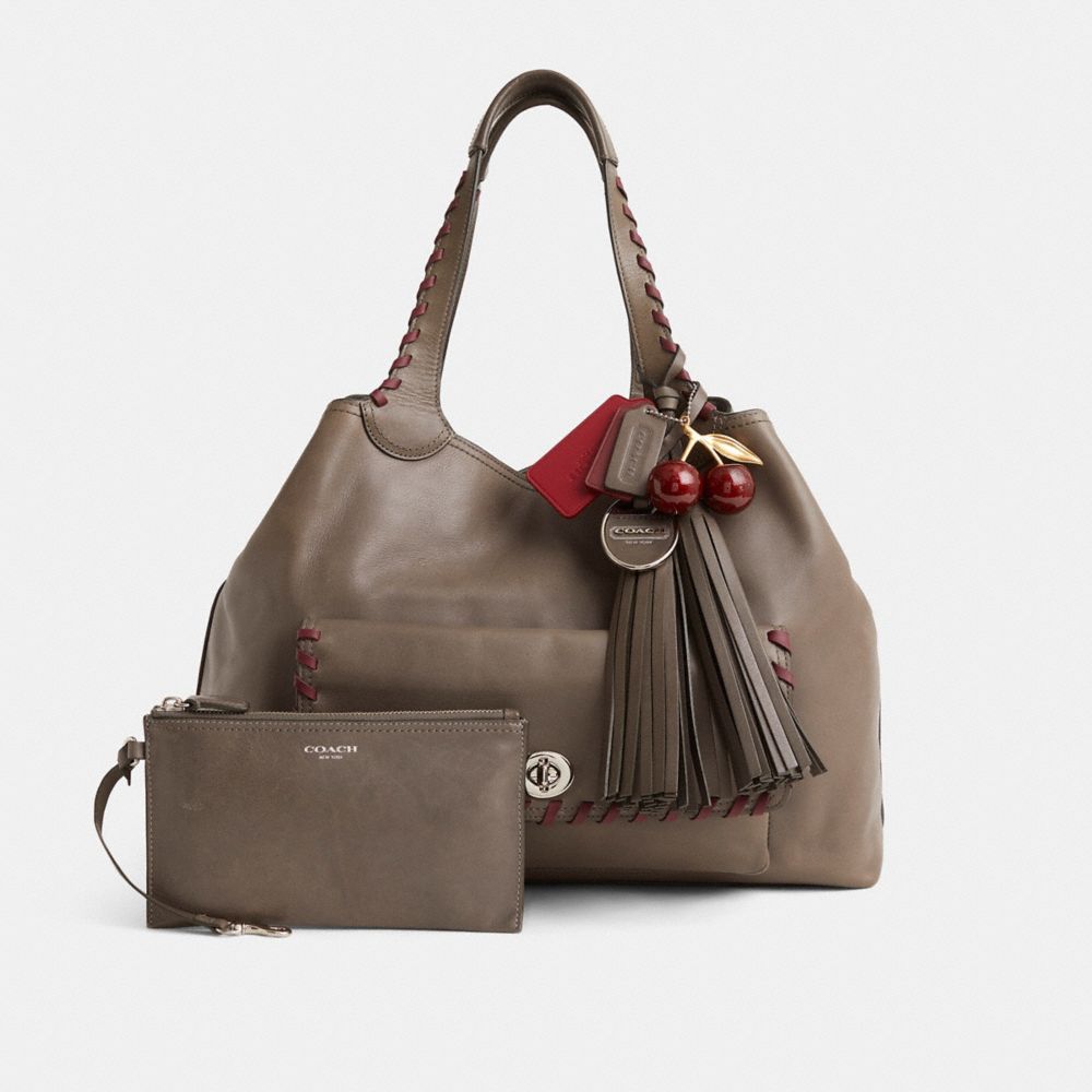 COACH®,Upcrafted Legacy Large American Icons Tote,Brown,Angle View
