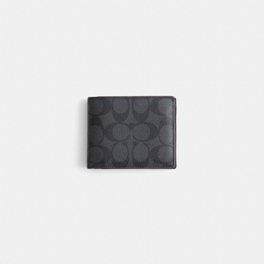COACH®,Restored 3-In-1 Wallet In Signature Canvas,,Front View