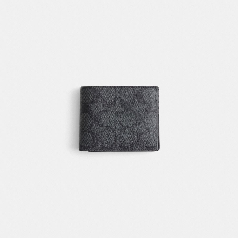 COACH®,Restored 3-In-1 Wallet In Signature Canvas,,Front View