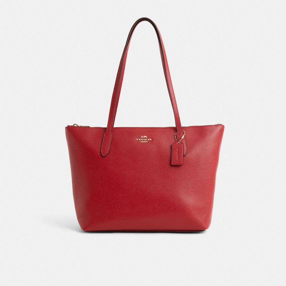 COACH®,Restored Zip Top Tote Bag,,Front View
