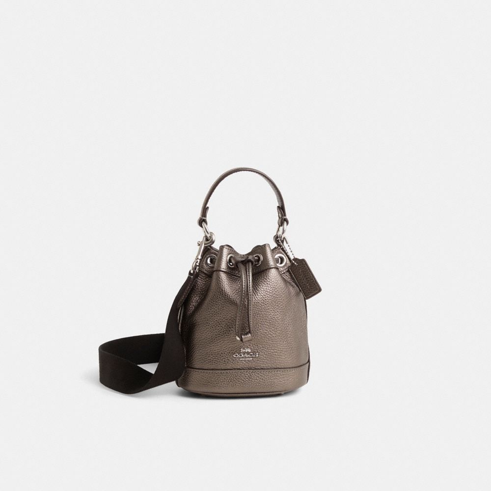 COACH®,Restored Dempsey Drawstring Bucket Bag 15,,Front View