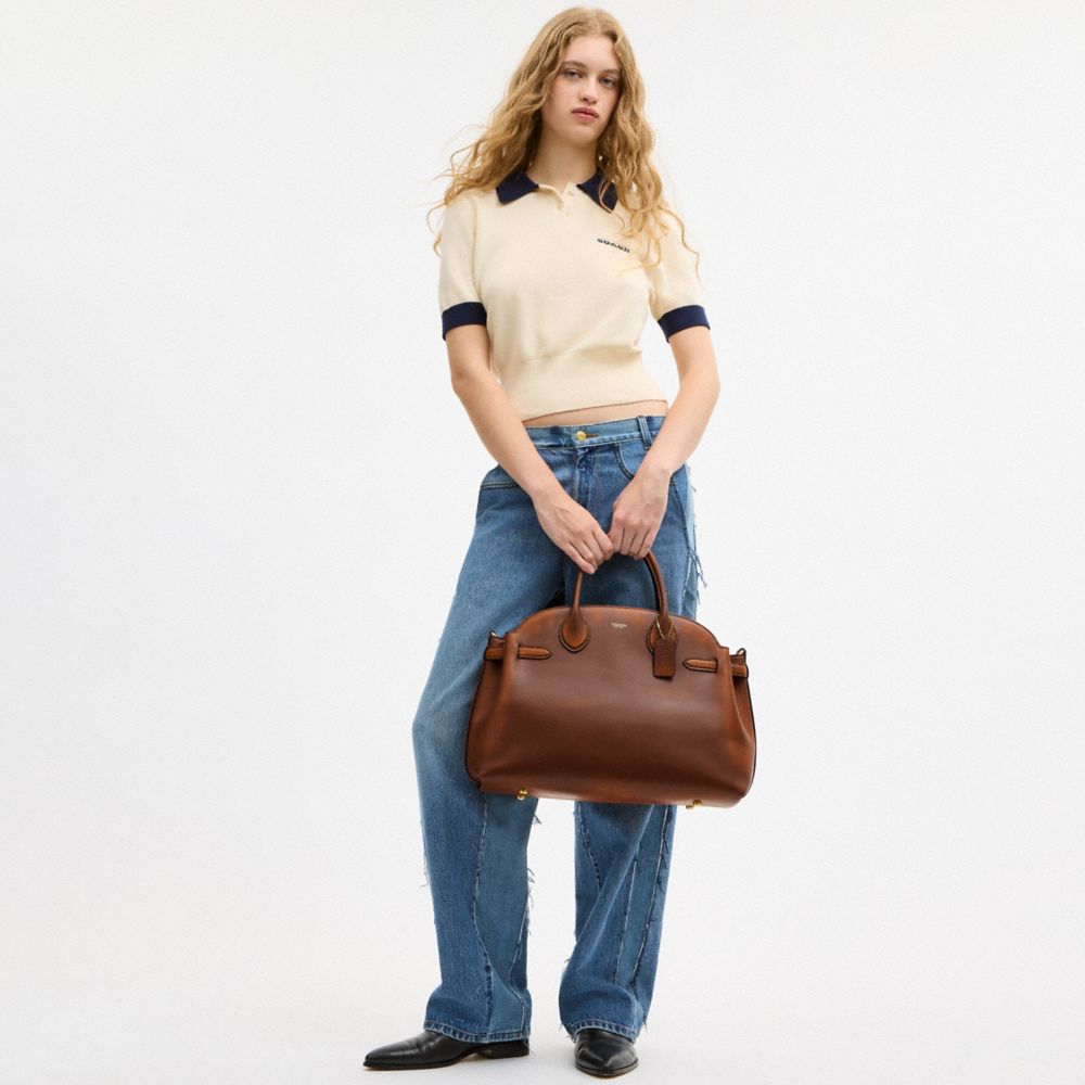 Женские сумки Coach Soft Empire Carryall 40 In Loved Leather — фото 8