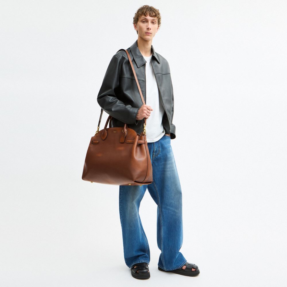 Мужские сумки Coach Soft Empire Carryall 48 In Loved Leather — фото 5