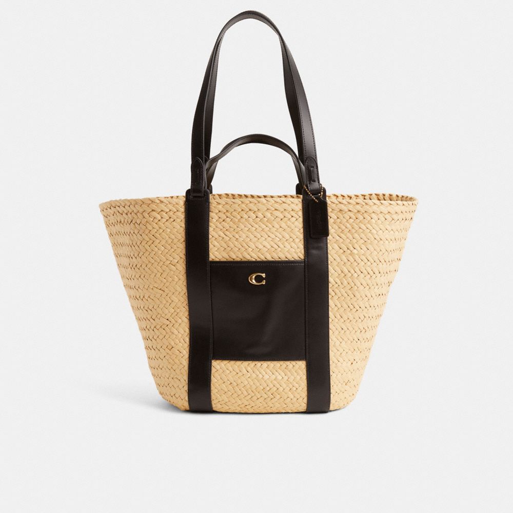 Restored Straw Pocket Tote | COACH®