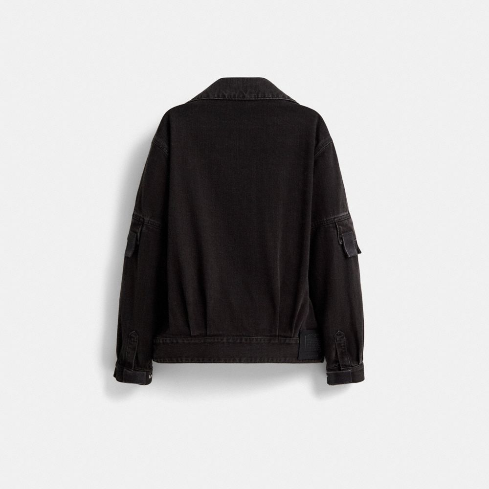 COACH®,Restored Multi Tab Denim Jacket,,Back View