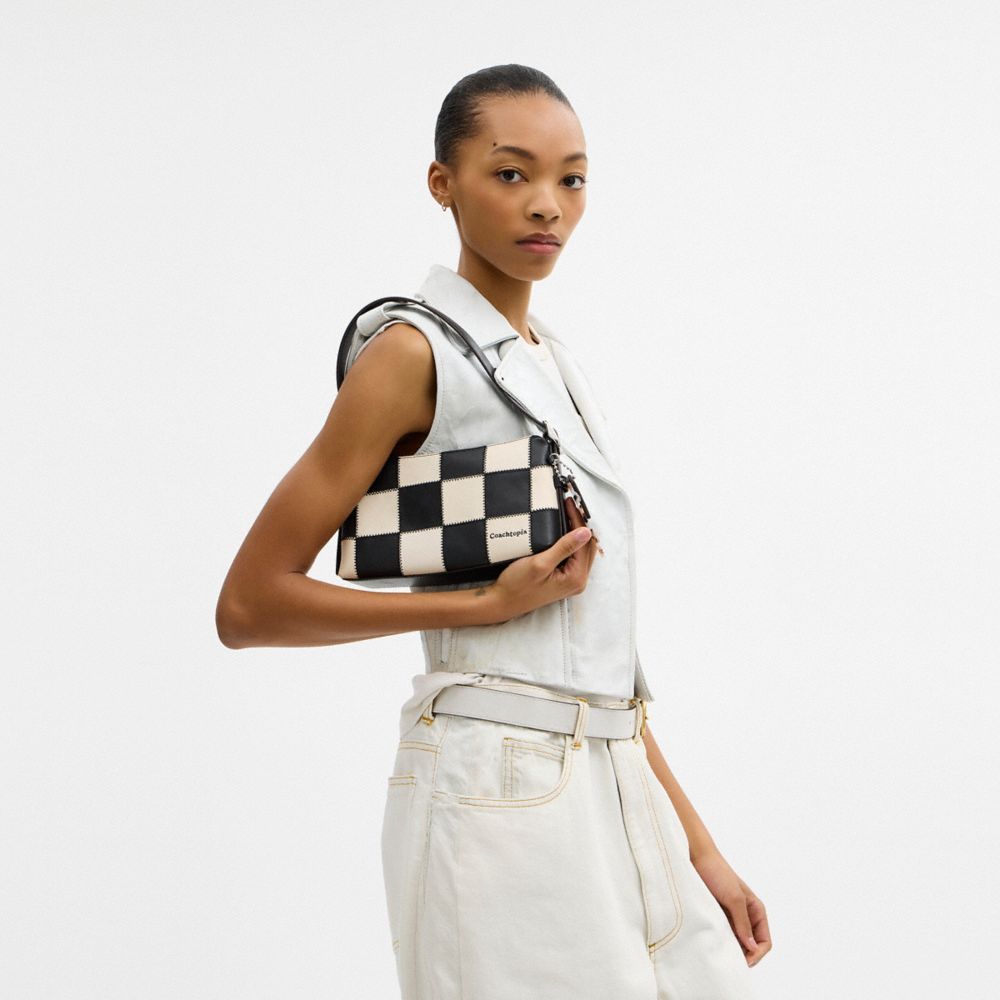 COACH®,Alter/Ego Small Slouchy Shoulder Bag In Upcrafted Leather,,Detail View