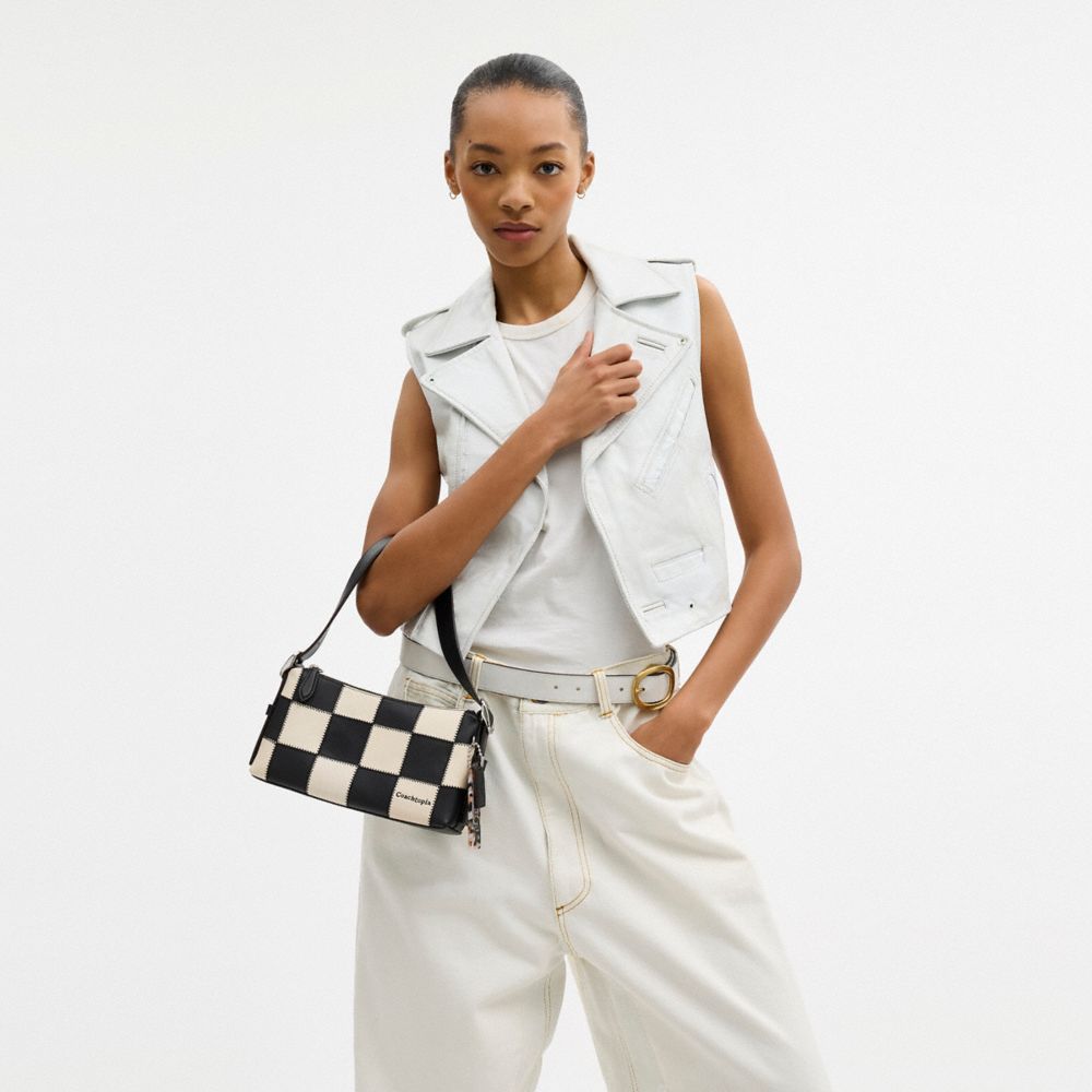 COACH®,Alter/Ego Small Slouchy Shoulder Bag In Upcrafted Leather,,Detail View