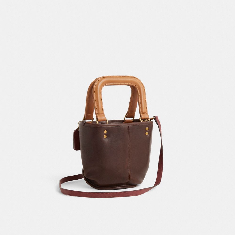COACH®,Laiton/érable épice Brun,Angle View
