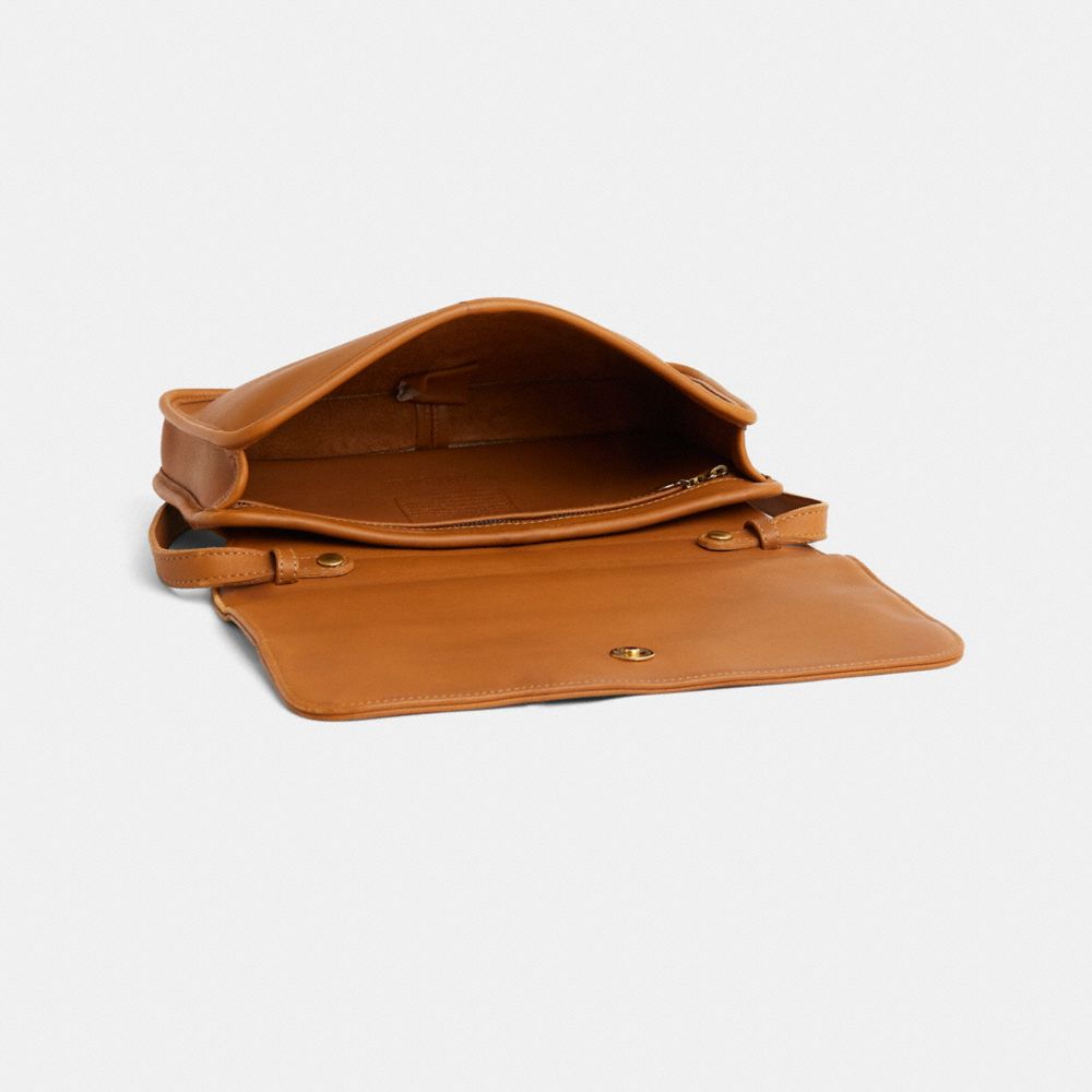 COACH®,Vintage Tribeca Convertible Clutch,Brown,Inside View,Top View
