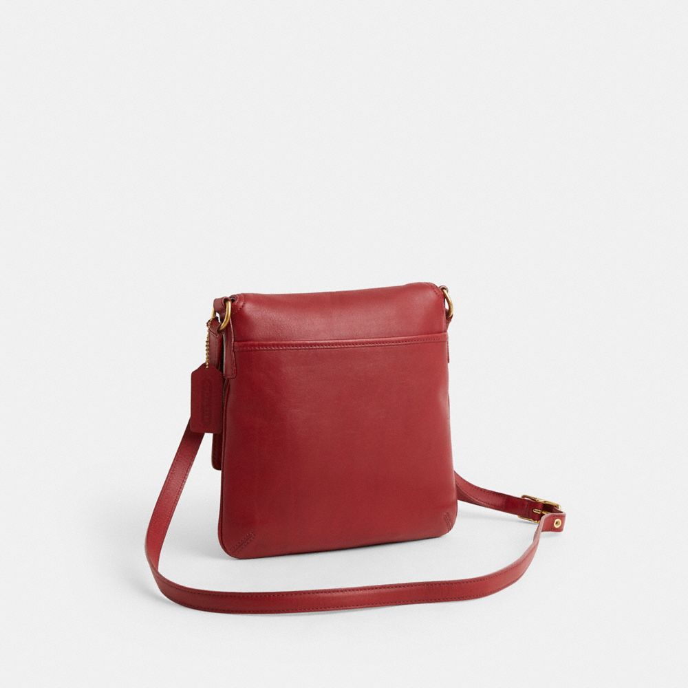 COACH®,Vintage Legacy Slim Crossbody Bag,Red,Angle View