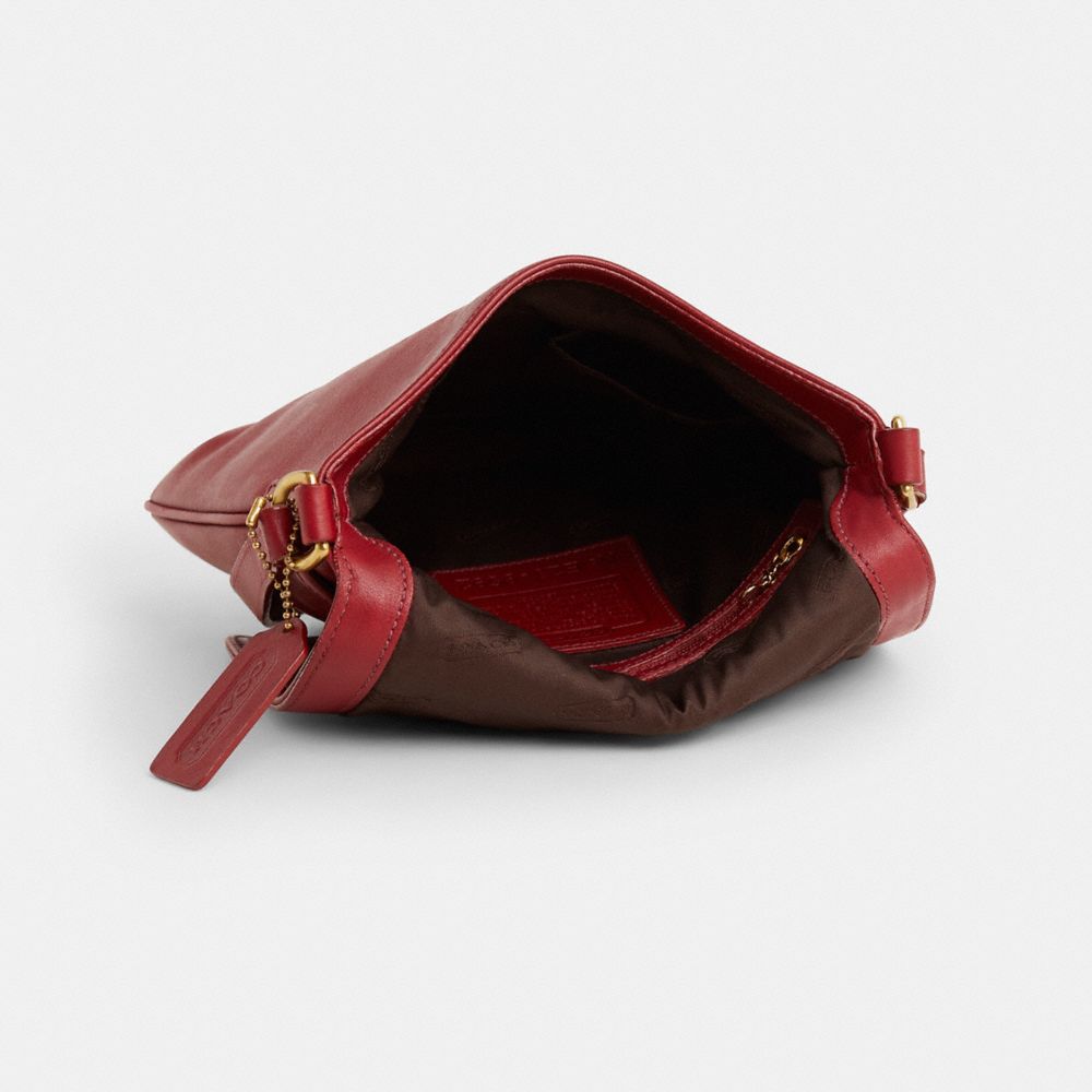 COACH®,Vintage Legacy Slim Crossbody Bag,Red,Inside View,Top View