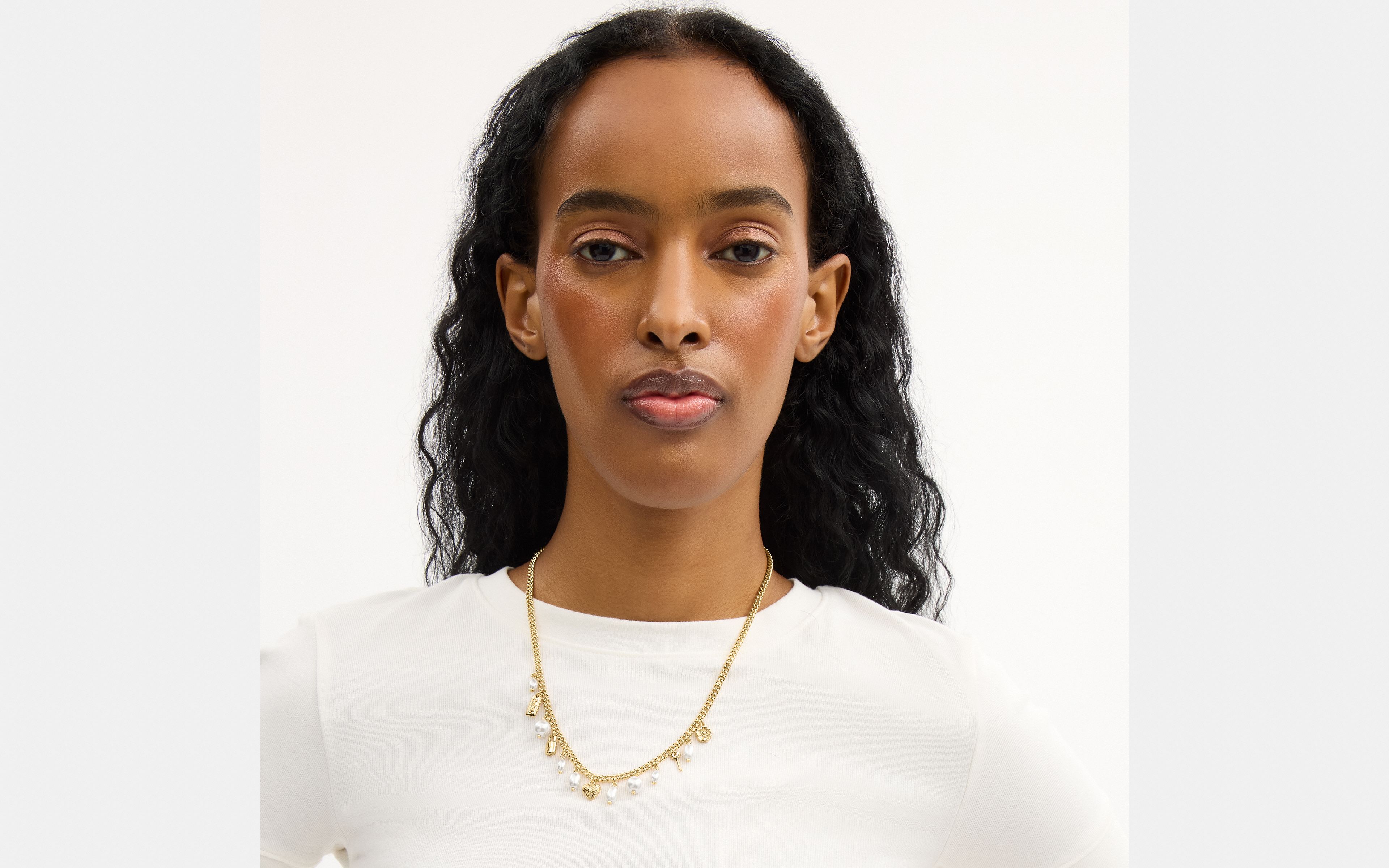Pearl And Heart Charm Necklace