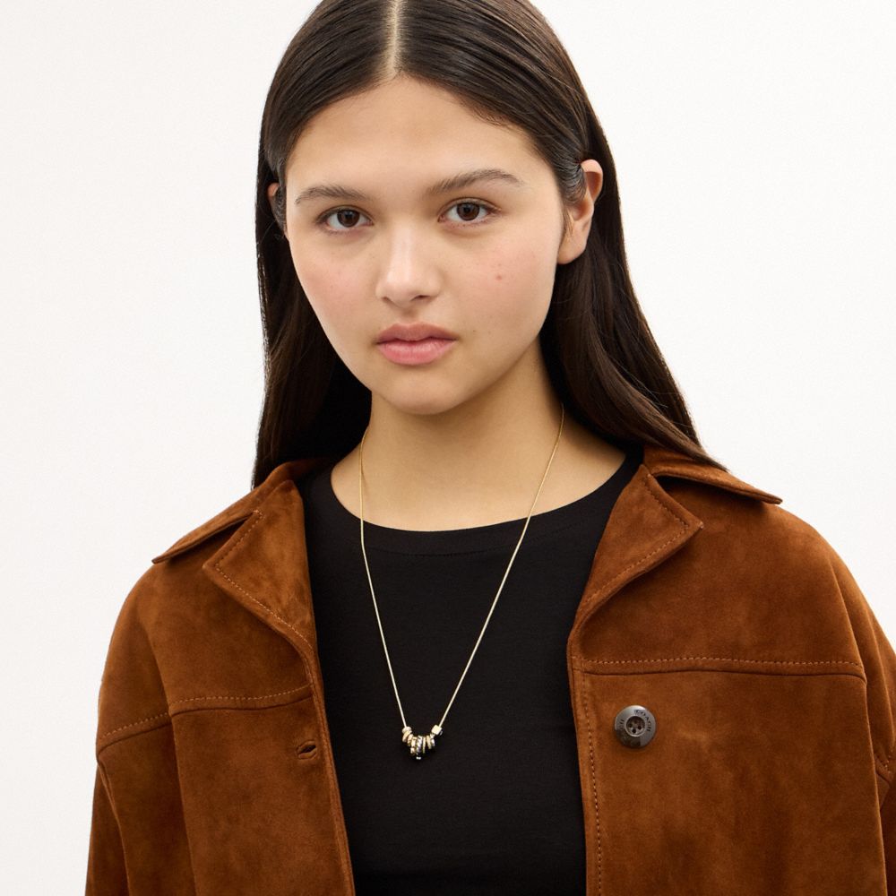 Coach Mixed Rondelle Pendant Necklace — фото 2
