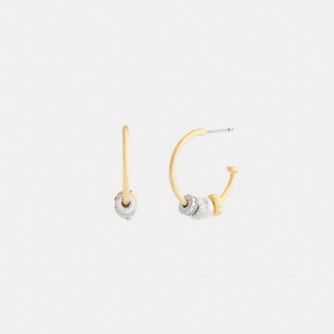 Coach Mixed Rondelle Hoop Earrings
