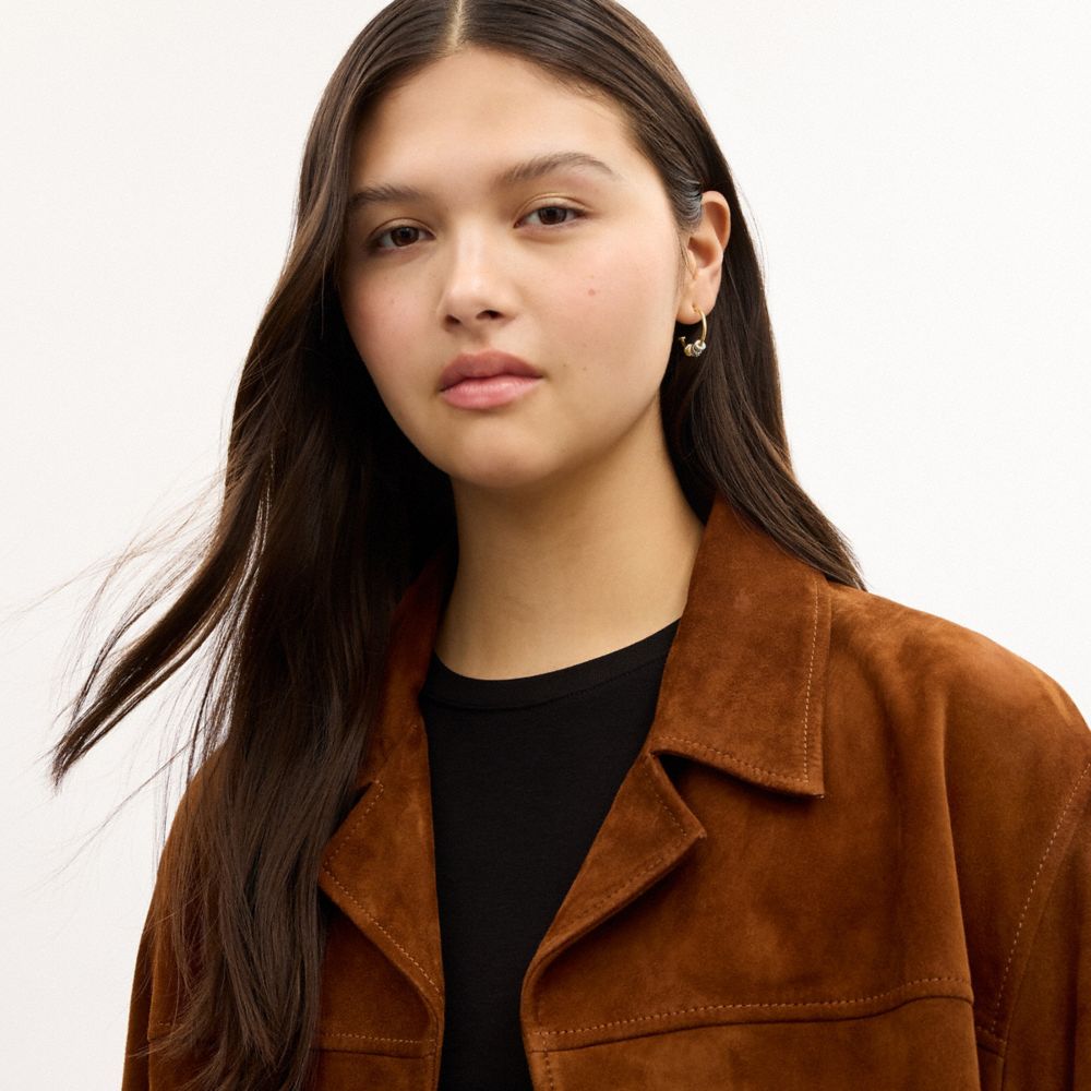 Coach Mixed Rondelle Hoop Earrings — фото 3