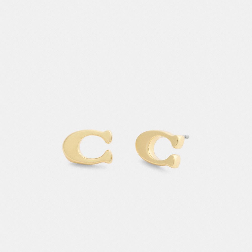 COACH&reg;,Signature Stud Earrings,,Front View